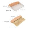 Housoutil Kids Window Cleaner Stainless Steel Cleaner Mini Dustpan and Brush Set Wood Small Metal Pan Natural Table Handy Brush for Sweeping Home Kitchen Car Office Storage Bin view 3