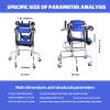 GSCDJCM Disabled Walking Aids - Foldable Design Walker for Child, Adjustable Height Width Medical Walker, Comfortable Foam Armrest Mobility Rollator, Suitable for All Children Between 35in-51in view 4