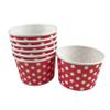 MMvolesy 12oz Red Paper Ice Cream Cups - Disposable Colored Dessert Bowls for Cold & Hot Foods, Soups, Sundaes, Parties (50 Pack) view 3