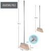 Indoor & Outdoor Brooms, VOOWO 46 Kitchen Broom with Long Handle, Heavy Duty Brooms for Home Kitchen Broom for Office, Angle Brooms for Sweeping with Stainless Steel Handle view 2