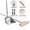 Indoor & Outdoor Brooms, VOOWO 46 Kitchen Broom with Long Handle, Heavy Duty Brooms for Home Kitchen Broom for Office, Angle Brooms for Sweeping with Stainless Steel Handle view 3
