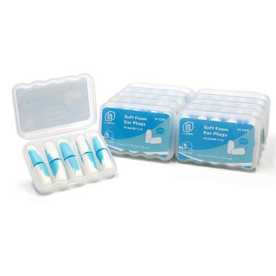 LYSIAN Ultra Soft Foam Ear Plugs for Sleeping Noise Cancelling -10 Box Value Pack - 38dB Noise Reduction Earplug for Sleep,Snoring, Work, Plane Loud Noise, Sky White Blue