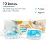 LYSIAN Ultra Soft Foam Ear Plugs for Sleeping Noise Cancelling -10 Box Value Pack - 38dB Noise Reduction Earplug for Sleep,Snoring, Work, Plane Loud Noise, Sky White Blue view 2