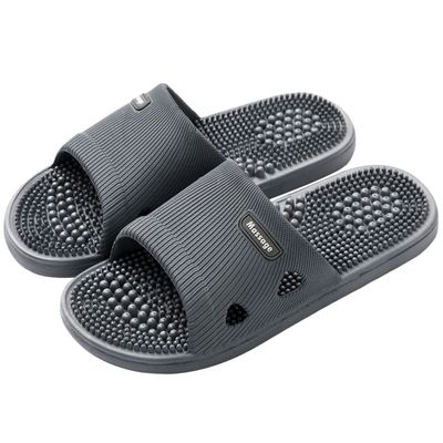 Acupressure Massage Slippers for Plantar Fasciitis for Women Acupuncture Slippers Arthritis Neuropathy Pain Relief Non-Slip Massage Sandals Women Stress Relief Gifts for Bath (Men 7.5-8.5, Dark Gray)