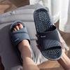 Acupressure Massage Slippers for Plantar Fasciitis for Women Acupuncture Slippers Arthritis Neuropathy Pain Relief Non-Slip Massage Sandals Women Stress Relief Gifts for Bath (Men 7.5-8.5, Dark Gray) view 3