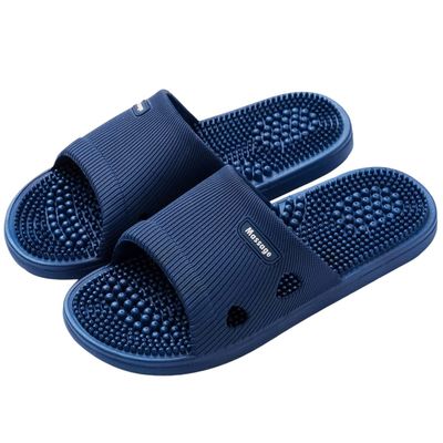 Acupressure Massage Slippers for Plantar Fasciitis for Women Acupuncture Slippers Arthritis Neuropathy Pain Relief Non-Slip Massage Sandals Women Stress Relief Gifts for Bath (US Men 7.5-8.5, Blue)