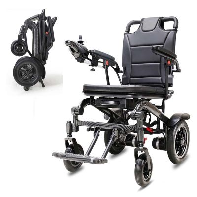 2023 New Electric Wheelchairs for Adults, Super Lightweight Foldable Motorized Power Wheelchairs with Flip-Back Armrest and Swing-Away Footrest, for Travel and All Terrain Use, Maximum Load 265 LBS