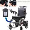 2023 New Electric Wheelchairs for Adults, Super Lightweight Foldable Motorized Power Wheelchairs with Flip-Back Armrest and Swing-Away Footrest, for Travel and All Terrain Use, Maximum Load 265 LBS view 3