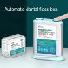 1 Set Automatic Dental Floss Dispenser Disposable Bowed Head Curved Hook Tail, Non-Slip Grip Flosser Dispenser Travel, Hygienic Flosser Dispenser Deep Cleaning A view 2