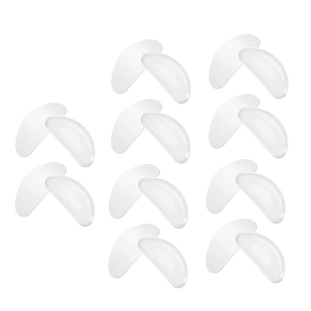 COHEALI 10pairs Transparent White Silicone - Nose Pads for Glasses Self-Adhesive Eyewear Accessories for Comfort and Fit