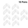 COHEALI 10pairs Transparent White Silicone - Nose Pads for Glasses Self-Adhesive Eyewear Accessories for Comfort and Fit view 2