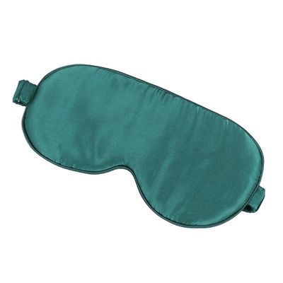 Healifty Silk Eye Mask for Sleeping Breathable Comfortable Design Dual-Sided Natural Silk Blindfold for Men Women for Travel and Home Use Dark Green