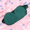 Healifty Silk Eye Mask for Sleeping Breathable Comfortable Design Dual-Sided Natural Silk Blindfold for Men Women for Travel and Home Use Dark Green view 2