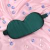 Healifty Silk Eye Mask for Sleeping Breathable Comfortable Design Dual-Sided Natural Silk Blindfold for Men Women for Travel and Home Use Dark Green view 3