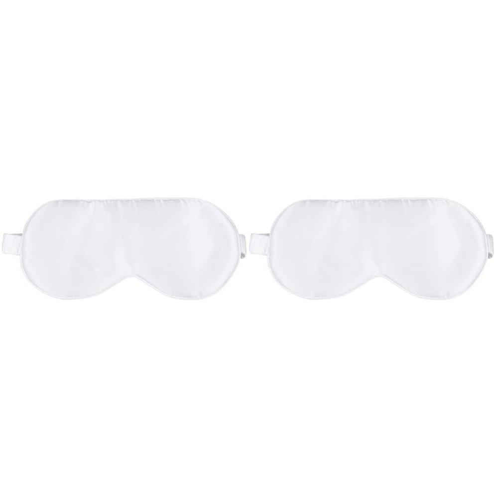 Healifty 2 Pcs Silk Sleep Eye Mask for Women Men Comfortable Blindfold Shading Patch for Night Sleep Travel Home Hotel