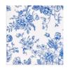 120 Floral Cocktail Beverage Napkins Blue & White Disposable Paper Spring Flowers Dessert Napkin for Wedding Holiday Birthday Party Bridal & Baby Shower Tableware Party Supplies view 1