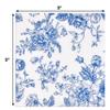 120 Floral Cocktail Beverage Napkins Blue & White Disposable Paper Spring Flowers Dessert Napkin for Wedding Holiday Birthday Party Bridal & Baby Shower Tableware Party Supplies view 2