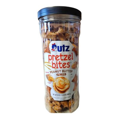 UTZ PEANUT BUTTER FILLED PRETZEL BITES 24oz