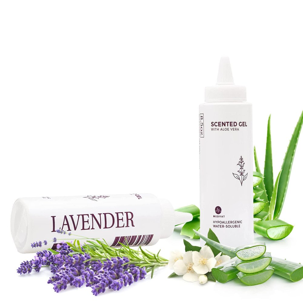 Medvat Lavender-Scented Transmission Gel with Aloe Vera, 2-Pack, Abs & Muscle Stimulation, Conductive, Cavitation, Hypoallergenic, 8.5oz, Clear
