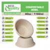 [400 Pack] 40 oz Round Disposable Compostable Paper Bowls Heavy-Duty, Eco-Friendly Natural Bagasse Unbleached, Heat Resistant, 100% Biodegradable Salad Bowls Alternative to Plastic view 2
