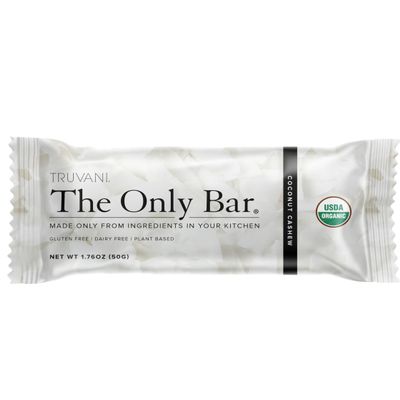 Truvani Plant Based Snack Bars | Coconut Cashew 1 Pack | 5g Protein | USDA Organic and Vegan | The Only Bar | Dairy, Soy, and Gluten Free | Individually Wrapped