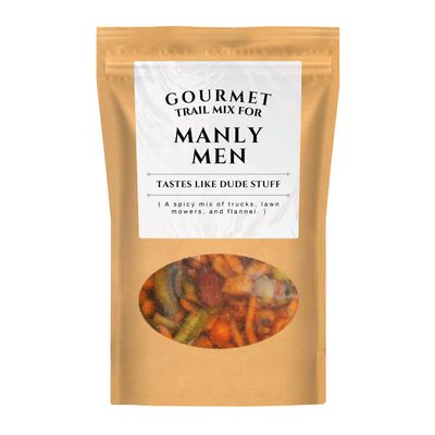 Kepperton Gourmet Trail Mix for Manly Men - Snack Gift Ideas for Dad - Funny Gift for Dad from Daughter - Daughter to Dad Gift Ideas - Cute Gifts for Brother - Man Glitter - Kids Gift to Dad - Unique Present for Hard Working Husband