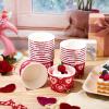 Zopeal 100 Pcs 9 oz Valentine's Day Ice Cream Cups Bulk Red Pink Heart Disposable Dessert Treat Bowls Paper Soup Bowls Valentine's Day Paper Snack Cups for Hot Cold Food Party Snack Cupcakes Supplies view 2