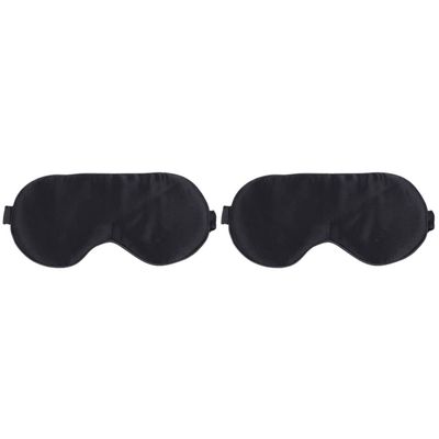 Healifty 2 Pcs Eye Mask Silk for Men Women Sleep Mask Shading Comfortable Patch Natural Silk for Home Hotel Travel