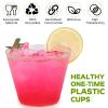 Tobvory 100 Pack Gold Plastic Cups - 9 oz Hard Gold Cups, Premium Disposable Cups For Cocktail And Drinking - Food Grade Party Cups Set - Sturdy Plastic Tumbler Cups For Parties - Gold Glitter view 3