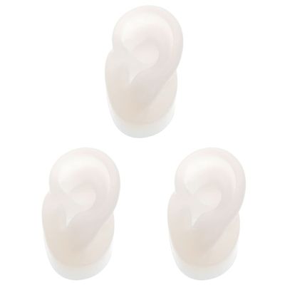 Healifty 3pcs Ear Model for Piercing Practice Realistic Human Ear Simulation for Students and Professionals and Reusable for Jewelry Techniques