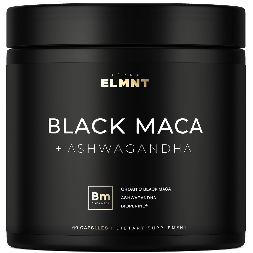 40,000mg 40x Strength Organic Black Maca Root w. Ashwagandha - #1 Highest Potency Black Maca Root Capsules for Men Supplement 40:1 Extract - 100% Pure Maca Peruana, Maca Powder Pills, Gelatinized