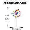 18pcs Glitter Paint Brush Dessert Cupcake Topper Painting Graffiti Artist Theme Decorations Boys Girls Happy Birthday Party Decor Supplies view 4