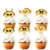 18pcs Cute Taco Bout Gold Glitter Dessert Cupcake Topper Mexican Yummy Food Fiesta Festival Theme Decor Supplies Baby Shower Gender Reveal Birthday Party Decorations view 1