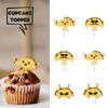 18pcs Cute Taco Bout Gold Glitter Dessert Cupcake Topper Mexican Yummy Food Fiesta Festival Theme Decor Supplies Baby Shower Gender Reveal Birthday Party Decorations view 2