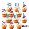 18pcs Glitter Dessert Cupcake Topper Chemistry Organism Experiment Theme Boys Girls Happy Birthday Party Decorations Supplies view 3
