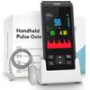 Pulse Oximeter - Handheld Pulse Oximeter Rechargeable Overnight Pulse Ox Continuous oxygen meter finger pulse oximeter Fingertip with Pulse o2 sat monitor finger for oxygen SpO2 view 1