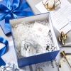 RUSPEPA Royal Blue Medium Gift Box with Lids, Ribbon and Tissue Paper, Collapsible Gift Box Perfect for Birthday, Graduation, Father's Day, Wedding and Groomsmen Gifts, 9x9x9 Inches, 1 Pcs view 2