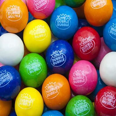 3 Pounds 1 Inch Assorted Gumballs Dubble Flavor Bubble Gum Balls Bulk Packed Fresh