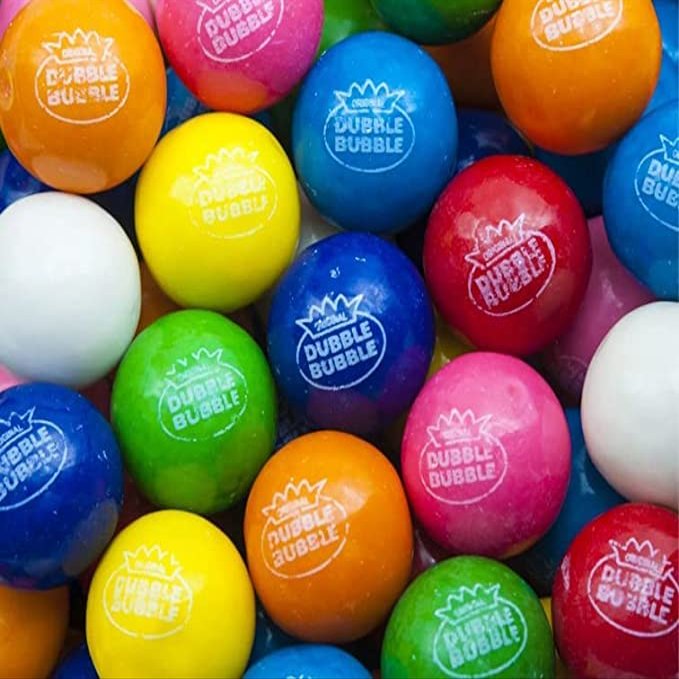 3 Pounds 1 Inch Assorted Gumballs Dubble Flavor Bubble Gum Balls Bulk Packed Fresh