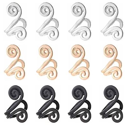 12PC Acupressure Sl-Imming Earrings,Non Perforated Acupuncture Earrings, Acupuncture Universal Ear Muff Clip for Lymphatic Drainage Adjustable