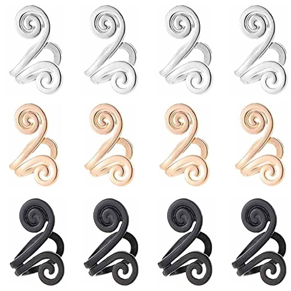 12PC Acupressure Sl-Imming Earrings,Non Perforated Acupuncture Earrings, Acupuncture Universal Ear Muff Clip for Lymphatic Drainage Adjustable