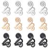 12PC Acupressure Sl-Imming Earrings,Non Perforated Acupuncture Earrings, Acupuncture Universal Ear Muff Clip for Lymphatic Drainage Adjustable view 1