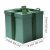 RUSPEPA Medium Birthday Gift Box with Lids, Ribbon and Tissue Paper, Collapsible Gift Box - 1 Pcs, 9x9x9 Inches, Green view 3