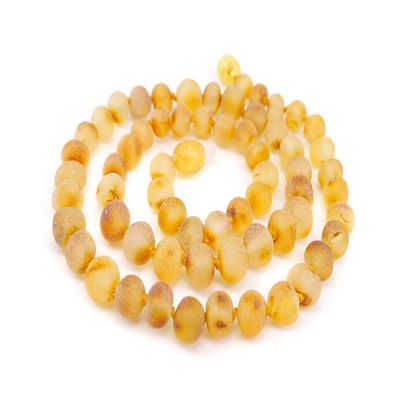 Baltic Amber Necklace for Adult - Natural Amber from Baltic Region, Genuine Baltic Amber (19.7 inch, RAW Honey)