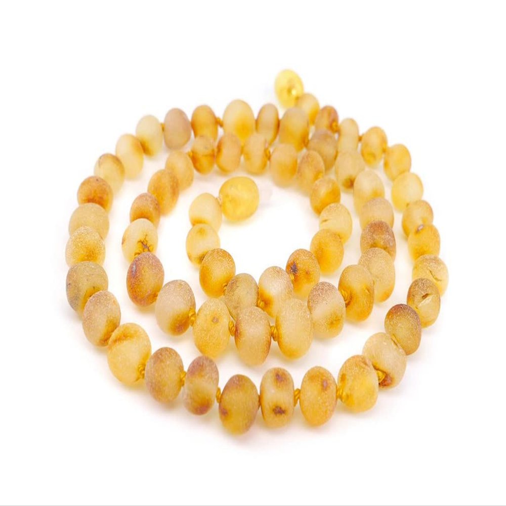 Baltic Amber Necklace for Adult - Natural Amber from Baltic Region, Genuine Baltic Amber (21.6, RAW Honey)