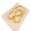 Baltic Amber Necklace for Adult - Natural Amber from Baltic Region, Genuine Baltic Amber (21.6, RAW Honey) view 2