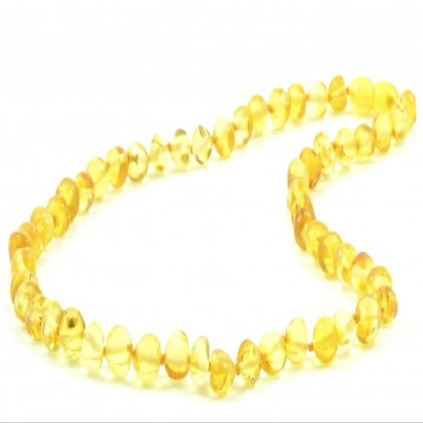 Baltic Amber Necklace for Adult - Natural Amber from Baltic Region, Genuine Amber (19.7 inch, Honey)