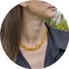 Baltic Amber Necklace for Adult - Natural Amber from Baltic Region, Genuine Baltic Amber (21.6, Honey) view 2