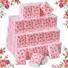 100 Packs Tissue Packs Floral Travel Tissues Packs Pocket Facial Tissues Soft Mini Small Tissues Travel Size Bulk 3 Ply Tissue Packs for Wedding Holiday Spring Picnic Party, 7 Sheets Each Pack view 1