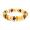 Baltic Amber Bracelet for Adults Made on Elastic Band- Natural Amber from Baltic Region, Genuine Baltic Amber (RAW Multi, 7 inch) view 1